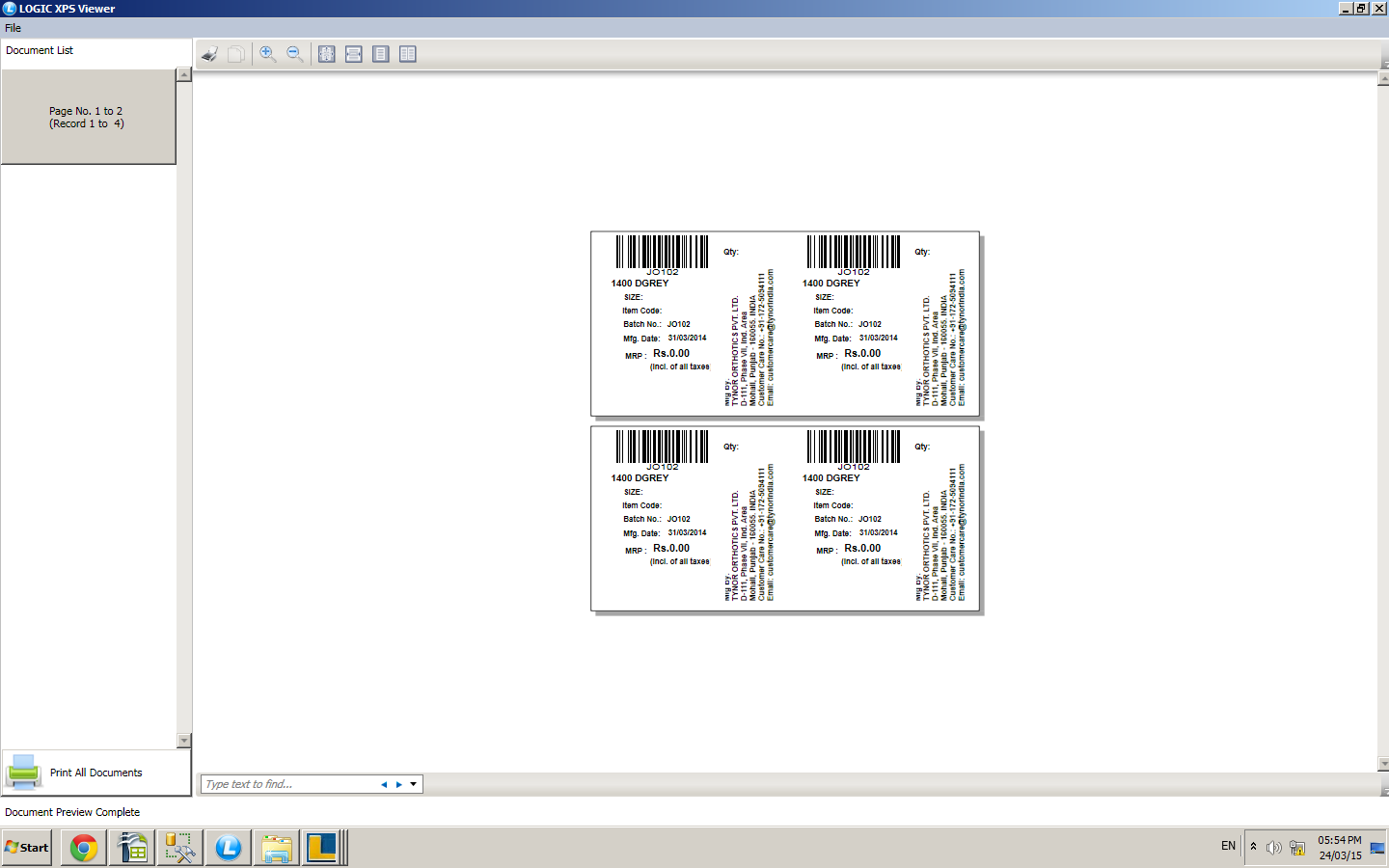 barcode print preview